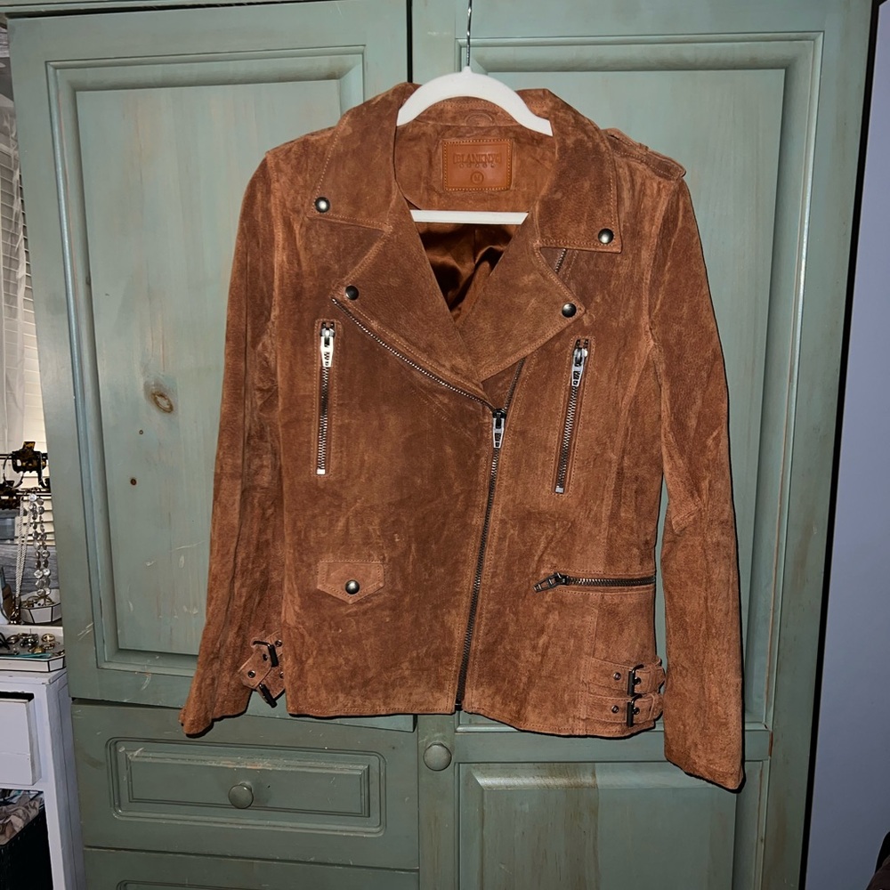 Blank NYC Brown Suede Biker Jacket